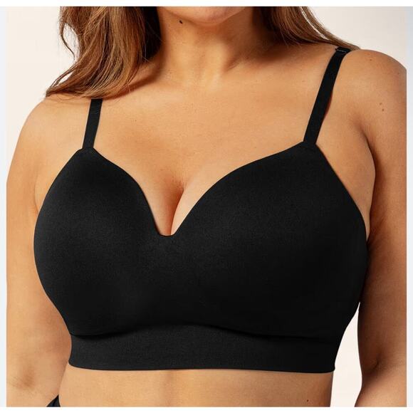 Truekind® Supportive Comfort Wireless Shaping Bra black XL - Picture 1 of 6